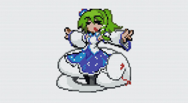 [minecraft 1.21]キャラのみ No.309 Aさなえ[東方人形劇]