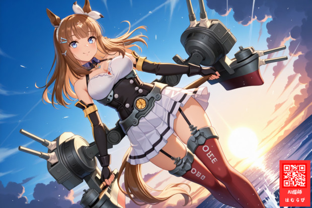 艦これの長門のコスプレをしたアーモンドアイちゃん