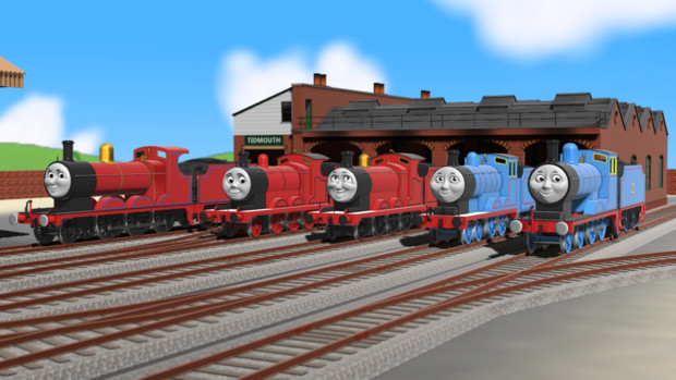 【MMDきかんしゃトーマス】エドワード、ジェームス、イーグル Ver up【モデル配布あり】