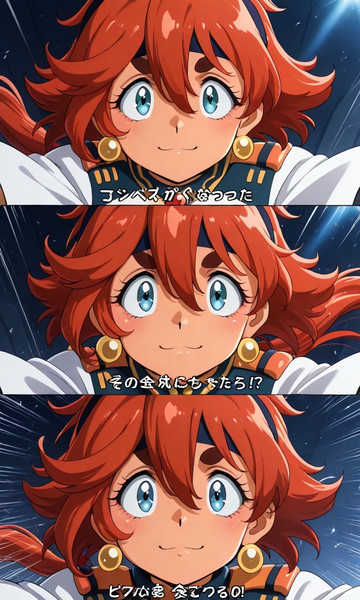 AIに描かせたリナ・インバースとスレッタが混ざったキャラ