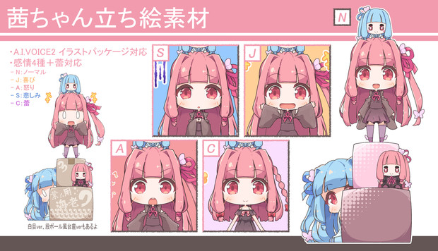 【A.I.VOICE2エディタ向け】琴葉茜ちゃん立ち絵