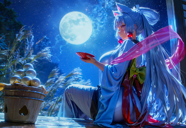 NovelAI 月が綺麗ですね