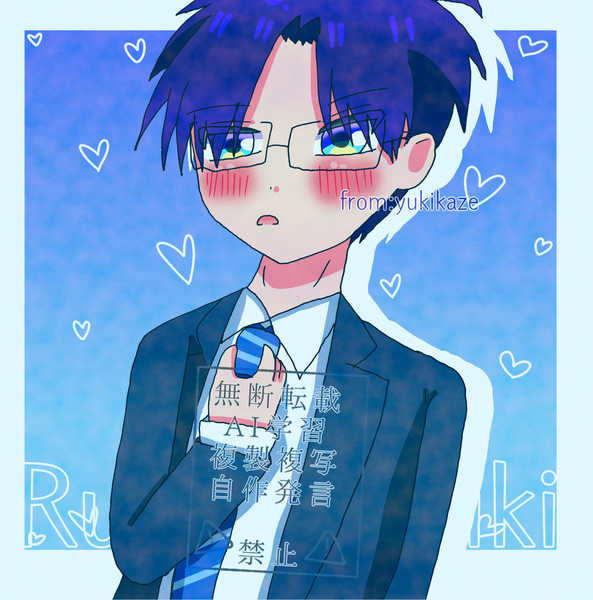 ネクタイを整える生徒会長さん