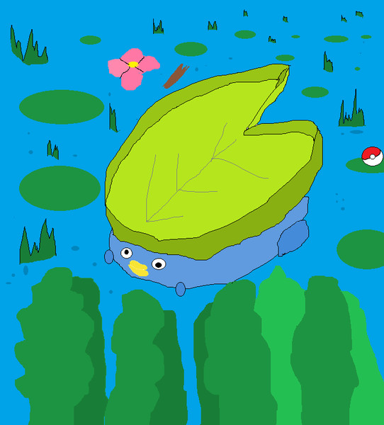 お手本を見ずにポケモンを描いてみた１６ ハスボー ドラねこ さんのイラスト ニコニコ静画 イラスト