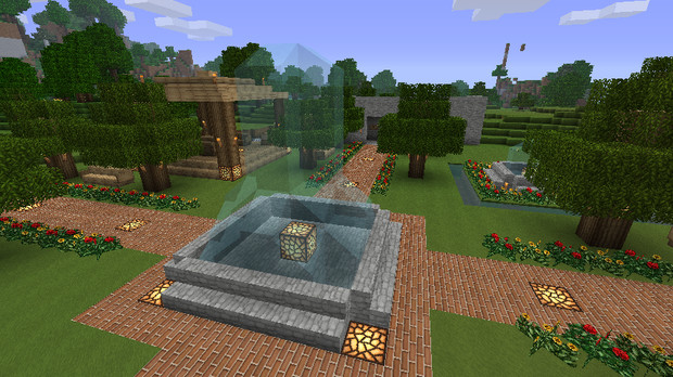 【Minecraft】　公園作ってみた