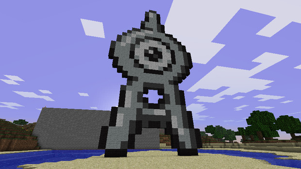 Minecraft ドット絵アンノーンa ポケモン Juxis さんのイラスト ニコニコ静画 イラスト