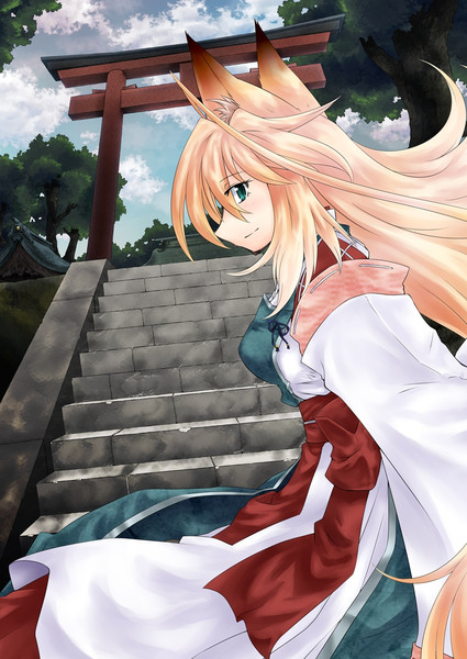 狐と神社 桜木李杏 さんのイラスト ニコニコ静画 イラスト