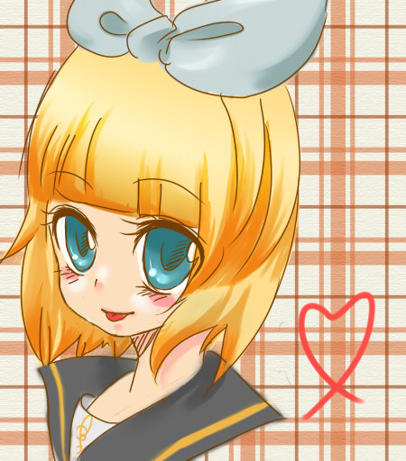 鏡音リンをぱっつん前髪にしてみた せんざい さんのイラスト ニコニコ静画 イラスト