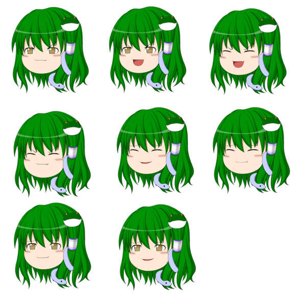 ゆっくり早苗さん素材 きつね 仮 さんのイラスト ニコニコ静画 イラスト