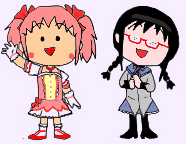 ちびまどかちゃん と ほむらちゃん Dakikun さんのイラスト ニコニコ静画 イラスト