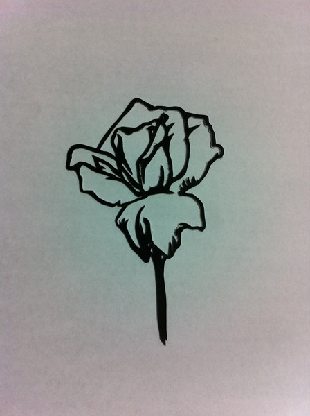 薔薇(´◒｀)切り絵