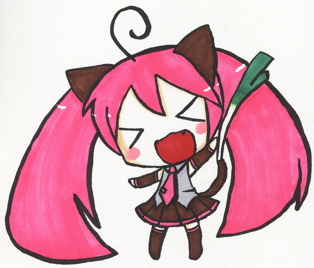 手書き ピンクミク 蝶夢 さんのイラスト ニコニコ静画 イラスト