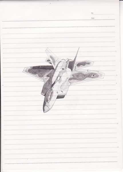 絵の練習でステルス戦闘機を描いてみた