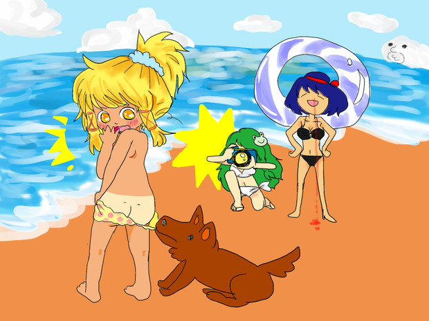 守矢さんちは海に行ったようです ちゅん さんのイラスト ニコニコ静画 イラスト