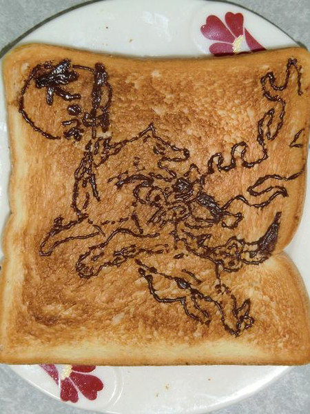大神のアマ公を食パンに描いてみた