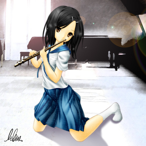 こうやって吹くの ニコニコ静画 イラスト