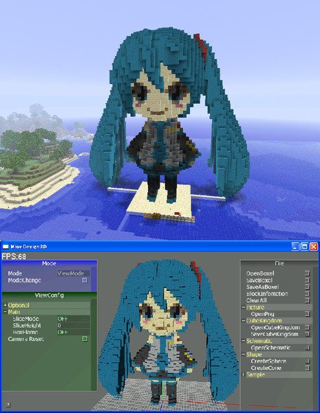 Minecraft ねんどろいどっぽい初音ミク Nibishi さんのイラスト ニコニコ静画 イラスト