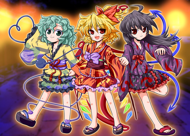 ｅｘ三人娘浴衣装備 Fue さんのイラスト ニコニコ静画 イラスト