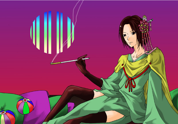Gimpで元就様を描いてみた 女装注意 Mimona 静画中心 さんのイラスト ニコニコ静画 イラスト