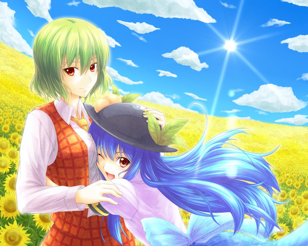 幽香と天子で壁紙 しまだ さんのイラスト ニコニコ静画 イラスト