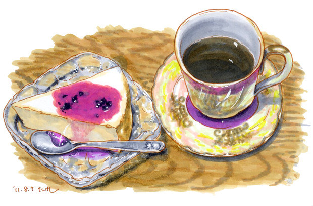 レアチーズケーキ タンポポコーヒー たけし さんのイラスト ニコニコ静画 イラスト