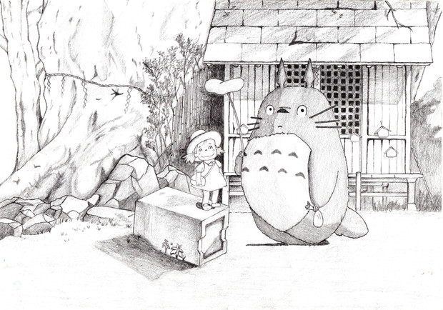 今はなき友人の描いたトトロ Naru さんのイラスト ニコニコ静画 イラスト