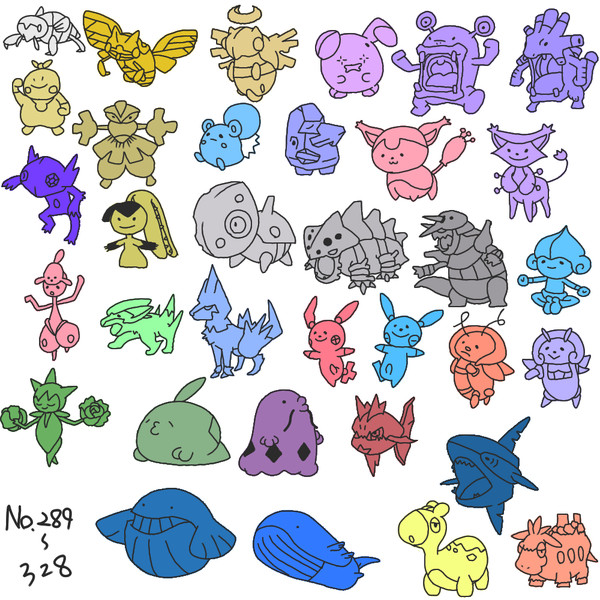 ポケモン図鑑 No 2 328 粉わさび すくーん さんのイラスト ニコニコ静画 イラスト