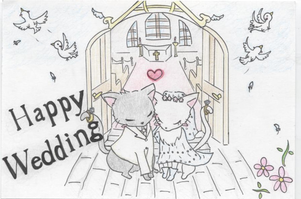 Happy Wedding にゃん Dayan96 さんのイラスト ニコニコ静画 イラスト