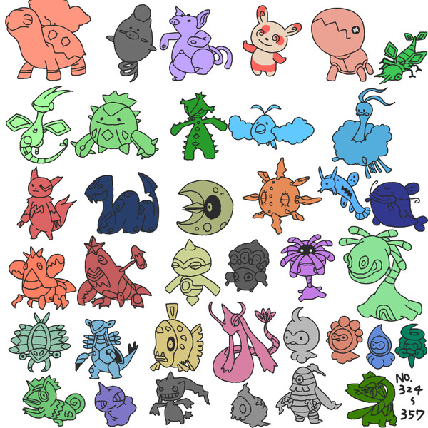 ポケモン図鑑 No 324 357 粉わさび すくーん さんのイラスト ニコニコ静画 イラスト