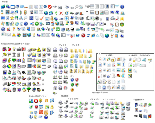 Windowsのアイコン集めてみた