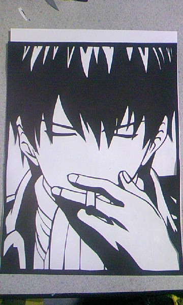 銀魂 土方十四郎 切り絵 シロ さんのイラスト ニコニコ静画 イラスト