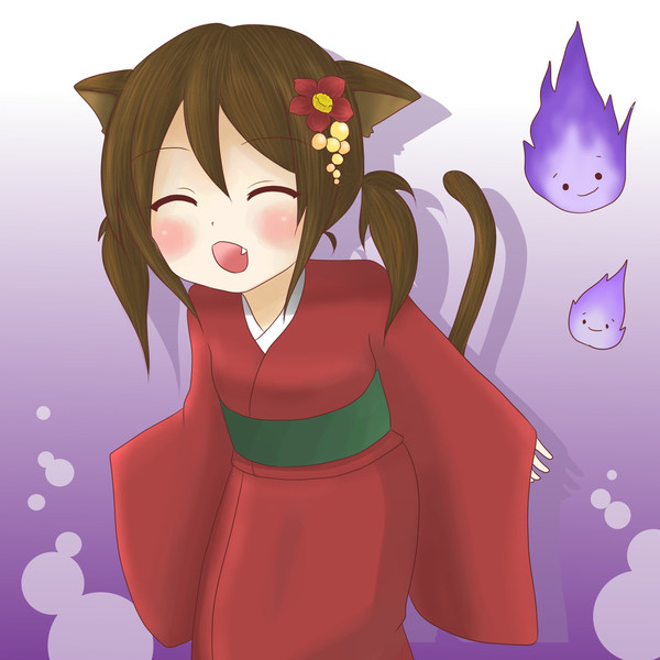 ねこ娘 わぁぁ おばけだぞぉ ざくろ さんのイラスト ニコニコ静画 イラスト