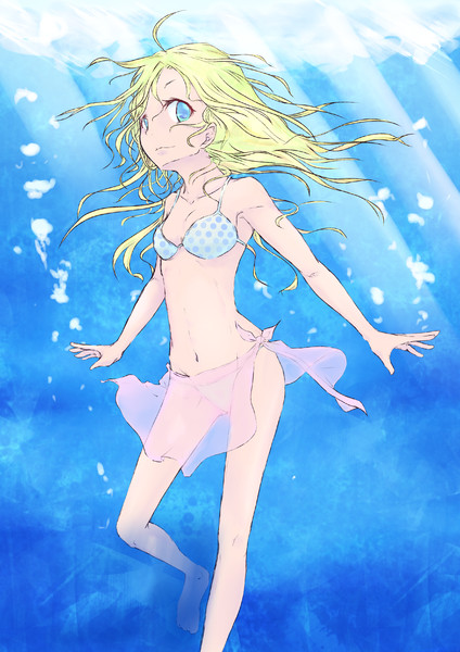 パレオを着けた水着の女の子 べくたー さんのイラスト ニコニコ静画 イラスト