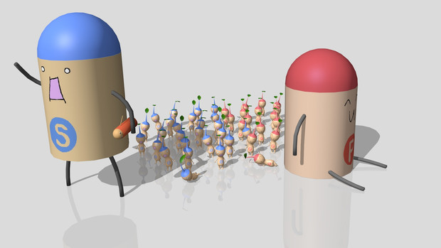 塩ピクミンを３dで描いてみた 胡椒ピクミン付き Norishike さんのイラスト ニコニコ静画 イラスト