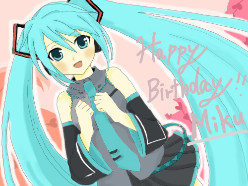 初音ミクの誕生日ということで Maca さんのイラスト ニコニコ静画 イラスト