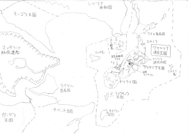 妄想地図 日本 東アジア イタりあん さんのイラスト ニコニコ静画 イラスト