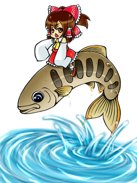 霊夢とアマゴ ゆる夢ポン さんのイラスト ニコニコ静画 イラスト