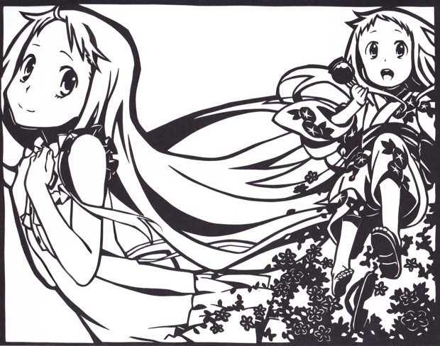あの花 めんま 切り絵 かまつか さんのイラスト ニコニコ静画 イラスト