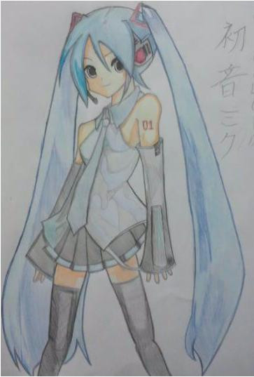 初音ミク 色鉛筆 キョンさん さんのイラスト ニコニコ静画 イラスト