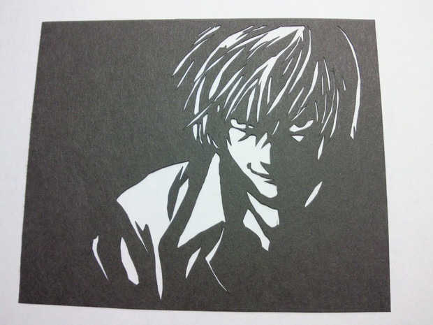 手描きイラスト デスノート 夜神月 リューク 大色紙 味わい深