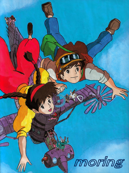 中学の時に描いたパズーとシータ モリング 似顔絵職人 さんのイラスト ニコニコ静画 イラスト