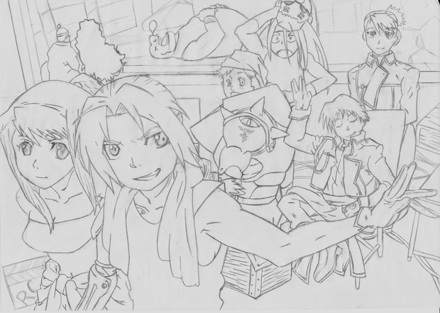 ハガレン 線画 Oras さんのイラスト ニコニコ静画 イラスト