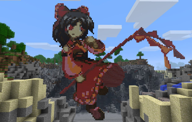 マインクラフトで鬼巫女xのようなもの めたんふ タピオカ さんのイラスト ニコニコ静画 イラスト