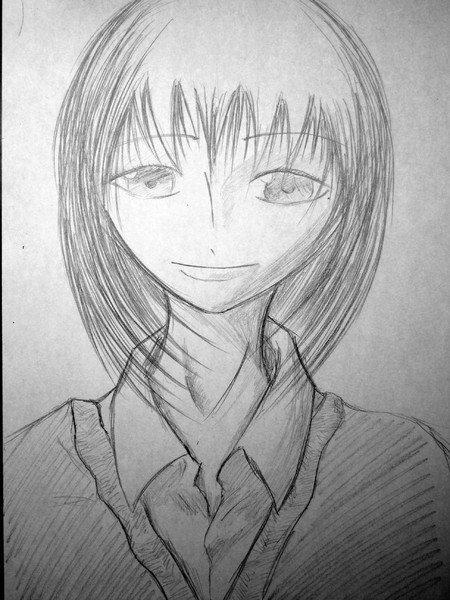実は鉛筆画の方が髪の毛は綺麗だったりする 鳥肉屋 さんのイラスト ニコニコ静画 イラスト