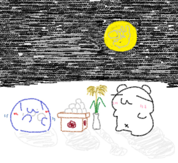 お月見ぱんぺ 【ぱんだ絵】