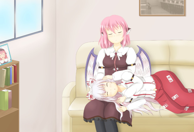 膝枕でお昼寝中 みそインパクト さんのイラスト ニコニコ静画 イラスト