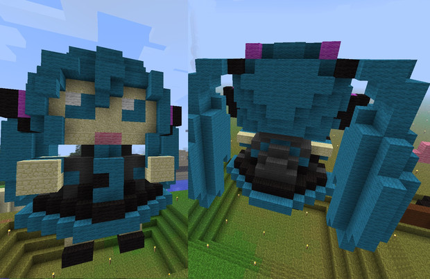 Minecraft 初音ミク ドット 坂本 さんのイラスト ニコニコ静画
