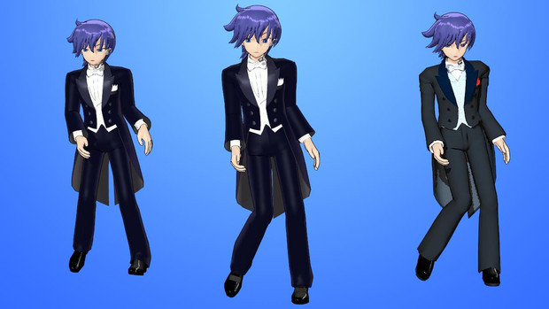 Mmd 燕尾服モデル試作 Kaito Mu さんのイラスト ニコニコ静画 イラスト