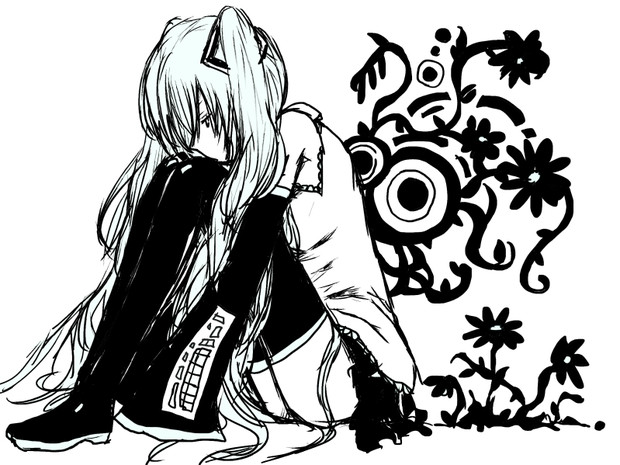黒と白の中間地点 Mie さんのイラスト ニコニコ静画 イラスト