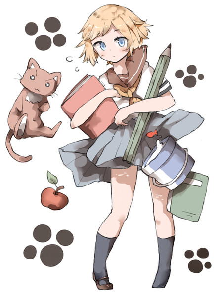 猫と女子高生 ニコニコ静画 イラスト